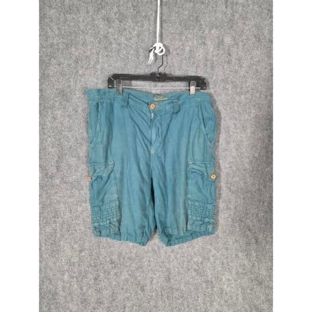 Robert Graham Classic Yates Teal Green Cargo Shorts Mens 36 Utility Designer